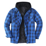 AIDASE  -  Mens Winter European American Style Thick Plaid Cotton Jacket Long Sleeve Loose Hooded Coat Casual Outerwear men's jacket aidase-shop