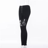 AIDASE  -  High Waist Hollow out Zipper Pencil Pants Sexy Star Design Gothic Dark Style Women's Long Trousers Spring Autumn Fashion aidase-shop