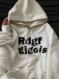 AIDASE  -  Letter Design Hooded Women Sweatshirt New Long Sleeve Loose Pullover Korean Simple Lady Sport Hoodies aidase-shop