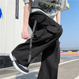 AIDASE  -  Japanese Overalls Men Functional Multi-pocket Pants Korean Urban Streetwear Trend High-end Elastic Waist Lace Casual Trousers aidase-shop
