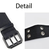 AIDASE  -  Men's Tactical Belt Double Row Needle Buckle Woven Women's Sports Outdoor Work Belt with Cargo Pants Jeans Belt Neut aidase-shop