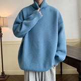 Aidase Men's Turtleneck Sweater Pullover Men Loose Casual Harajuku Korean Fashion Mens Oversized Sweater Fashion Thicken Warm Sweaters aidase-shop