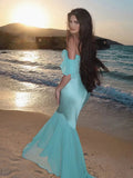 AIDASE  -  Solid Satin Patchwork Fishtail Maxi Dress Women Sexy V Neck Short Sleeved Backless Dresses 2025 Summer New Beach Holiday Vestido aidase-shop