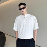 AIDASE  -  Soft Texture Male T-shirt Short Sleeved loose Fit Pullover Simple Solid Color Casual Male Top Summer New Fashion aidase-shop