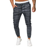 AIDASE  -  Thin Business Casual Pants Outdoor Men'S Long Casual Sport Pants Slim Fit Plaid Trousers Running Joggers Men'S Clothing 바지 aidase-shop