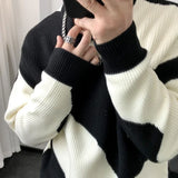 Aidase Round Collar Men's Clothing Striped Graphic Pullovers Knit Sweater Male Crewneck Korean Fashion Thick Winter Designer Luxury aidase-shop