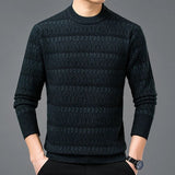 Men's Striped Knitwear Round Neck Straight Sleeve Pullover Fashion City Simple Warm Sweater aidase-shop