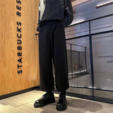 Aidase Mens Leggings Casual Drawstring Pants Business Office Personality Temperament Versatile Suit Pants Men'S Clothing Summer New aidase-shop