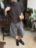 AIDASE  -  Retro American A-Line Pleat Bend Knife Tr Five-Quarter ort Pants Men Women Summer Daily Commuting Casual orts aidase-shop
