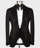 Aidase Party Beads Blazer Vest Men Suits Tuxedo Appliques One Button Peaked Lapel Formal Diamonds Beads Wedding Host Plus Size Tailored aidase-shop