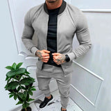 AIDASE  -  Autumn New Contrasting Jacket Men's Spring and Autumn Reversible Standing Collar Handsome Oversized Men's Set aidase-shop