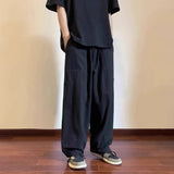 AIDASE  -  Loose Straight Leg Workwear Trousers for ort Men 300 Pou Bla Casual Long Pants Autumn Winter plus Size American Sle aidase-shop