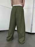AIDASE  -  Men Drawstring Waist Loose Straight Leg Wide Leg Sports Sweatpants With Pockets aidase-shop
