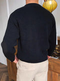 AIDASE  -  Leisure Knitting Sweaters For Mens Fall Winter Casual Texture Knit Bottoming T Shirt Fashionable Solid Color Crew Neck Sweater aidase-shop