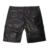 AIDASE  -  Athletic Short Fashionable And Trendy To Pair With Solid Pu Casual Men'S Gothic Short Leather Pants Boy Apparel aidase-shop
