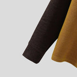 AIDASE  -  Men Pullovers Patchwork Lapel Long Sleeve Knitted Spring Autumn Casual Male Sweater Zipper Streetwear Men Clothing S-5XL aidase-shop