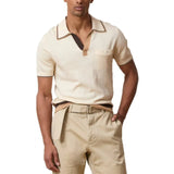 AIDASE  -  Summer New Men's Polo Shirts Stripe Design Ice Silk Short Sleeve Cool Touch Breathable Casual Outdoor Polo Shirt for Men aidase-shop