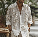 AIDASE  -  Vintage-style 3D Print Shirts For Men Spring Summer Long Sleeve lapel Casual Versatile Tops Fashion Trendy Shirts Streetwear aidase-shop