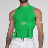 AIDASE  -  Men Tank Tops Solid Color O-neck Sleeveless Skinny Casual Vests Men Streetwear Summer Knitted Fashion Men Clothing 2025 aidase-shop