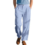 AIDASE  -  Autumn European and American Linen Men's Casual Loose Business Suit Trousers aidase-shop