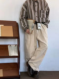Aidase Vintage Corduroy Pants Men Women Solid Color Wide-leg Thicken Casual Trousers Japanese Versatile Loose Cargo Pants Spring Unisex aidase-shop