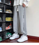 AIDASE  -  New Men's Spring Autumn Loose Fit Straight Leg Cuffed Sweatpants Casual Sports Joggers for Teenagers Versatile Long Pants aidase-shop