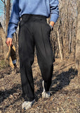 AIDASE  -  New Men Clothing Mid-Rise Mens Pants Button Loose Straight Leg Wrinkle-Free Business Casual Trousers Dress Pants aidase-shop