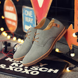 AIDASE  -  Men Large Size Frosted Leather Casual Shoes Wide Velvet Surface Fashionable Trendy Low Top Lace up Work Shoes Rubber Sole aidase-shop