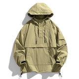 Aidase Spring Autumn Fashion Korean Hooded Jacket Men Casual Overcoat Male Soild Color Pullover Jackets Man Loose Streetwear Outerwear aidase-shop