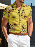AIDASE  -  Summer new casual trend simple plant pattern short sleeve shirt aidase-shop