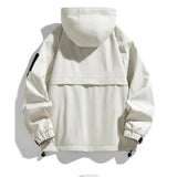 AIDASE  -  New Men's Hooded Jackets Fashion Loose Outwear Male Solid Waterproof Outdoor Bomber Jacket  Casual Couple Streetwear Tops aidase-shop