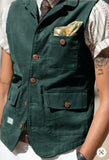 Aidase Men's Corduroy Single Breasted Suit Vest Retro Dress Vests Man Steampunk Elegant Man Coat Suits Modern Men Vests Male Working aidase-shop
