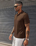 AIDASE  -  Europe And The United States Summer Men Pit Strip Quick-drying Stretch Lapel Polo Shirt Men Polo Shirt Short-sleeved T-shirt Men aidase-shop