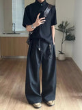 AIDASE  -  Men's Pleated A-Line Wide-Leg Suit Pants Curved Trousers Streetwear Lightweight CleanFit Casual Long Pants for Spring and Autumn aidase-shop