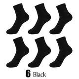 AIDASE  -  6 Pairs Men's 100% Cotton Socks Black White Gray Business Men Tube Socks Soft Breathable Spring Summer for Male Socks Plus Size aidase-shop