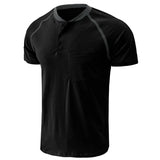 AIDASE  -  Summer High Quality Cotton Henley T-shirts Mens Casual Short Sleeve Tee Shirts Pullover Tops Henry Fashion Streetwear aidase-shop