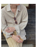 AIDASE  -  Korean Version Solid Color Elastic Fashionable Top Men Solid Color Free Long-sleeved Shirt for Autumn New High-end Trendy Shirt aidase-shop