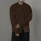 AIDASE  -  Men Jackets Solid Color Corduroy Long Sleeve Button Coats Men Streetwear Spring Autumn Fashion Casual Male Jackets S-5XL aidase-shop