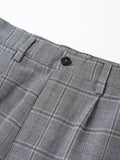 AIDASE  -  Men Plaid 2 Piece Summer Suit Short Sleeve Blazer Matching Knee Length Shorts Set Casual Daily Business Vacation Formal Outfit aidase-shop