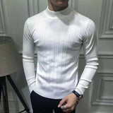 Korean Fashion Autumn Men Casual Vintage Style Sweater Wool Turtleneck Oversize  Winter Men Warm Cotton Pullovers Sweaters aidase-shop