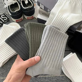 AIDASE  -  5pairs Unisex Pure Cotton Socks Black White Solid Designer Soft Breathable Outdoor Sport Sock Ankle Business Socks Men Women