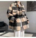 AIDASE  -  American Style Men's Woolen Jacket Loose High Street Large Pocket Decoration Long Sleeve Turn-down Collar Men Coats 21E7628 aidase-shop