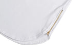 AIDASE  -  Men's Solid Color Short Sleeved Hoodie T-shirt Loose Hip-hop Curved Hem Side Zipper Casual T-shirt Men's Fashion aidase-shop
