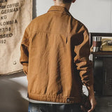 Aidase Male Jean Coats Wide Shoulders Autumn Men's Denim Jacket Cargo Brown Menswear Joker G Fashion Winter Clothing Trendy Korea aidase-shop