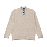 AIDASE  -  Men's Sweater Crew Neck Button Decoration Business Casual Soft Breathable Wrinkle resistant Loose Minimalist Versatile Pullover aidase-shop