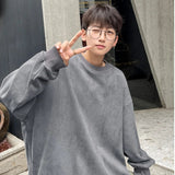 AIDASE  -  Fall Winter Large Size 300 Pou Retro Suede Sweatirt Men Heavyweight Trendy Brand Ins Loose Casual Hatl Jaet aidase-shop