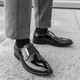 AIDASE  -  Luxury Brand Men's Shiny Leather Shoes High-end Occasions Business Men's Formal Shoes Classic Loafers Brown Retro Shoes aidase-shop