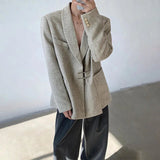 AIDASE  -  Spring And Summer New Men's Chinese Style Solid Color Suit Jacket Retro Elegant Luxury Casual Fashion Trend Simple Loose Men Top