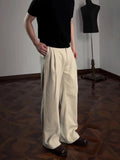 AIDASE  -  Old Money Style Linen Casual Pants for Men, Summer Thin Breathable Lightweight, High Waist, Straight Wide Leg, Micro Flare Suit aidase-shop