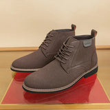 AIDASE  -  Business Men Chell Boots Men Lace-up Business Brand Suede Leather Boots British Social Boots Sizes 39-48 Men Boots aidase-shop